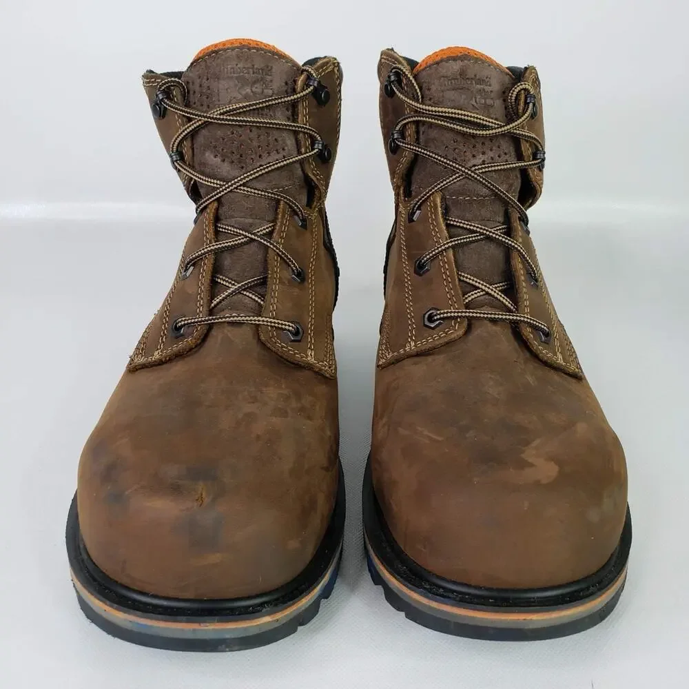 Timberland Pro Men's Ballast Steel Toe Ankle Boots Mocha Brown Size 11.5 W Alloy